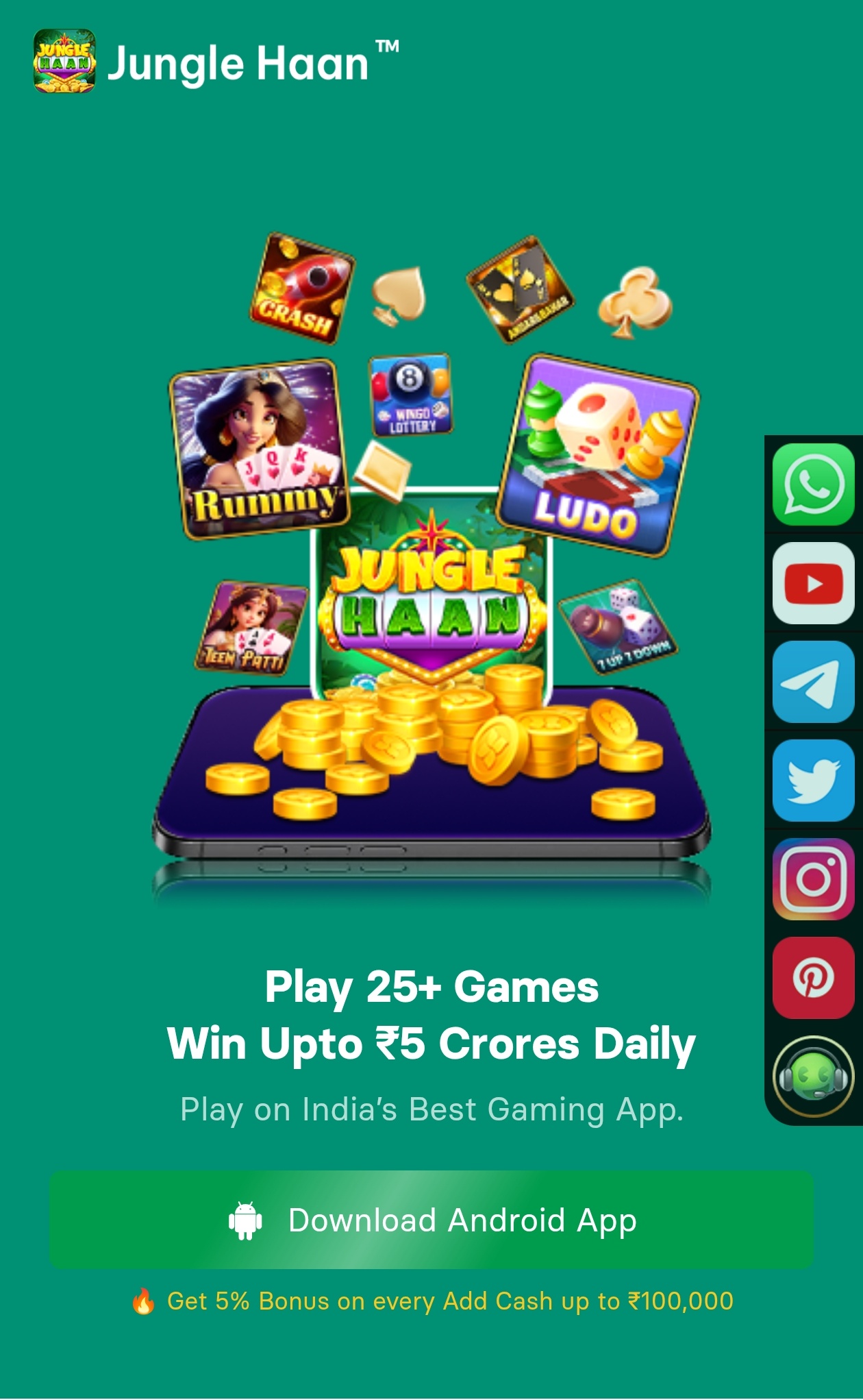 Jungle Haan APK Download & Get Bonus ₹51 Free #Instantly